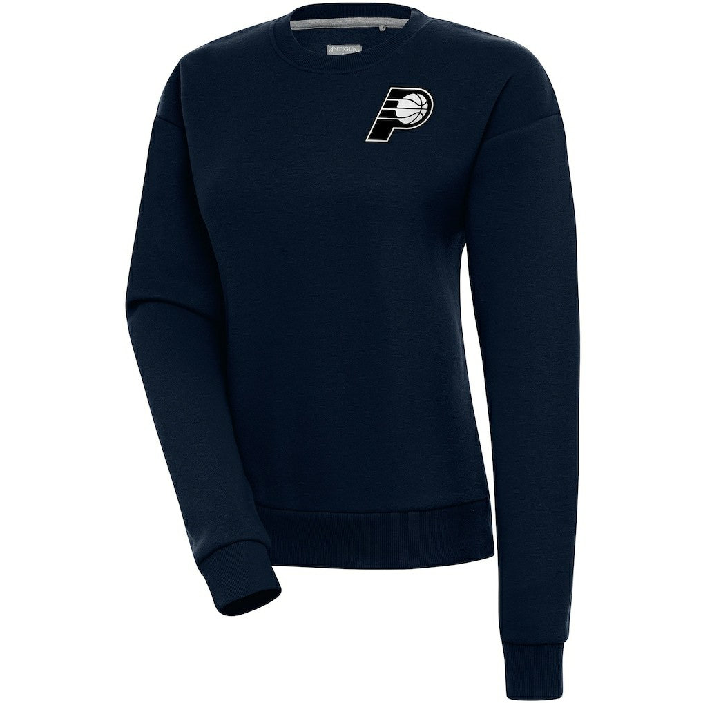 Navy Indiana Pacers Antigua Women's Brushed Metallic Victory Pullover Sweatshirt - Navy shop | NBA