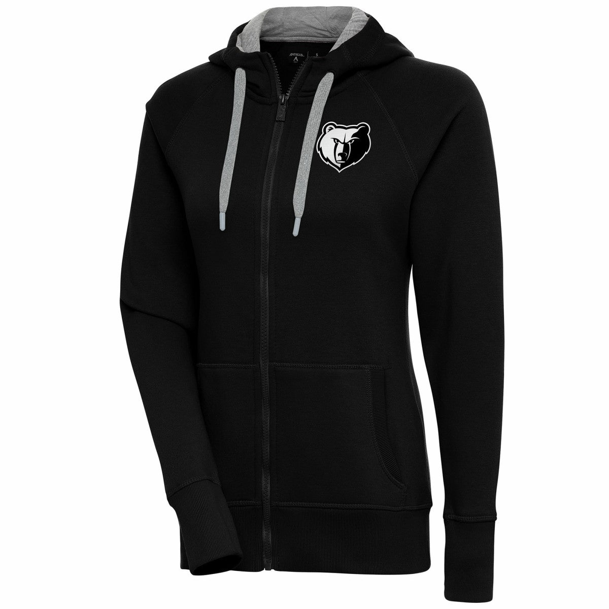 Black Memphis Grizzlies Antigua Women's Brushed Metallic Victory Full-Zip Hoodie - Black shop | NBA