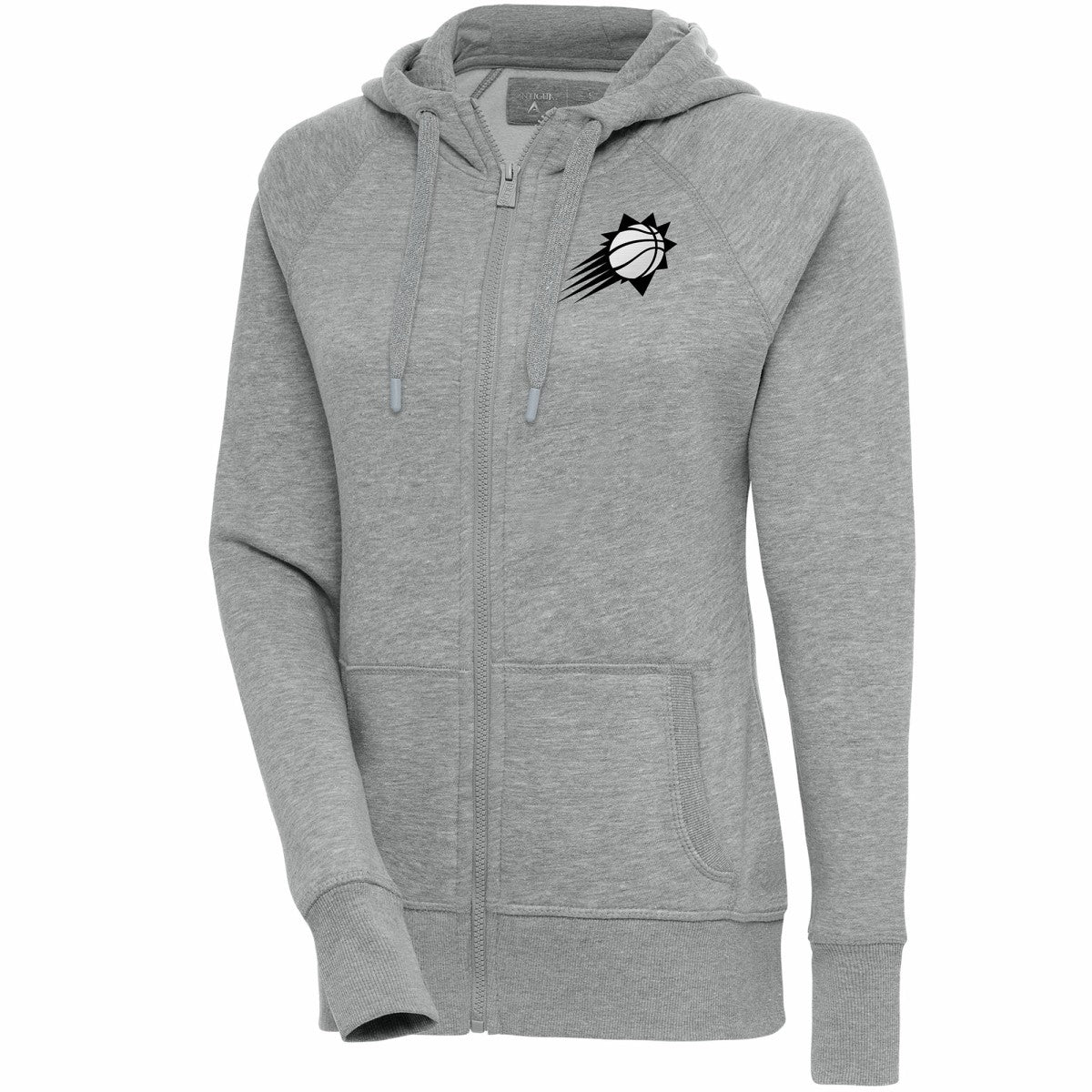 Phoenix Suns Antigua Women's Brushed Metallic Victory Full-Zip Hoodie - Heather Gray outlet | NBA