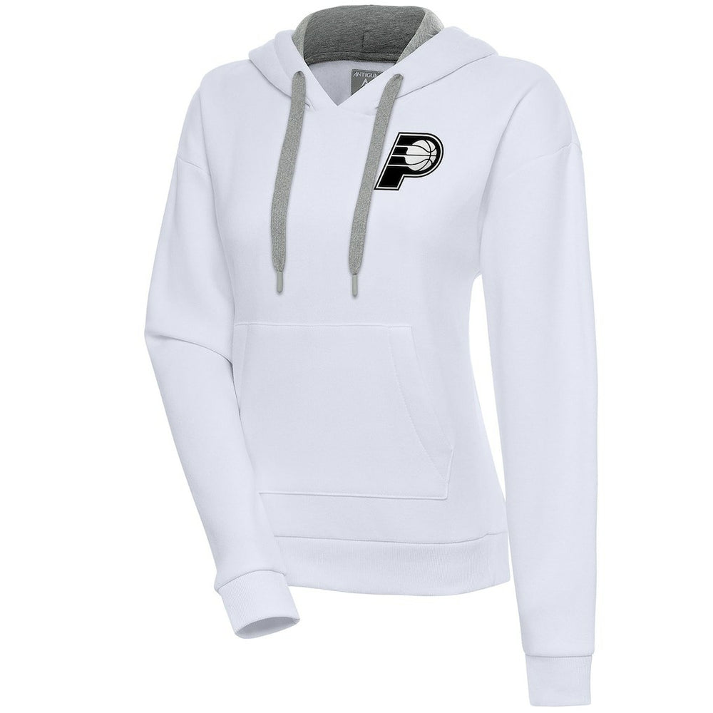 White Indiana Pacers Antigua Women's Brushed Metallic Victory Pullover Hoodie - White outlet | NBA
