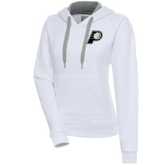 White Indiana Pacers Antigua Women's Brushed Metallic Victory Pullover Hoodie - White outlet | NBA