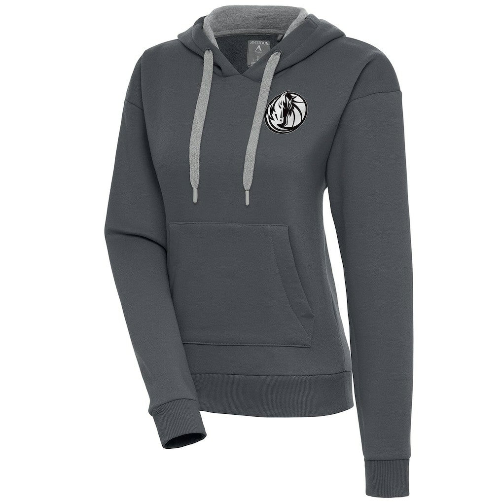 Dallas Mavericks Antigua Women's Brushed Metallic Victory Pullover Hoodie - Charcoal online | NBA