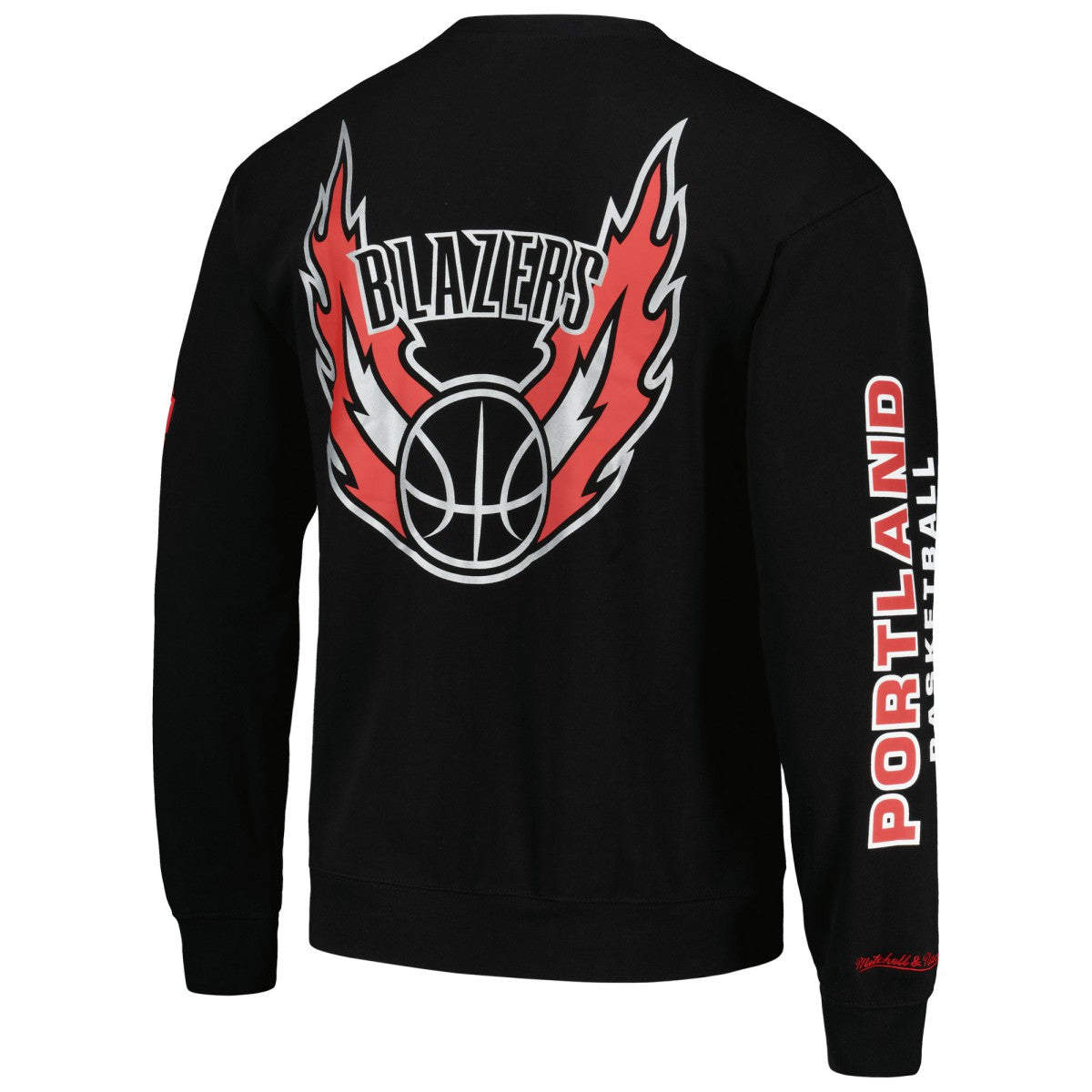 Black Portland Trail Blazers Hardwood Classics There and Back Pullover Sweatshirt | NBA