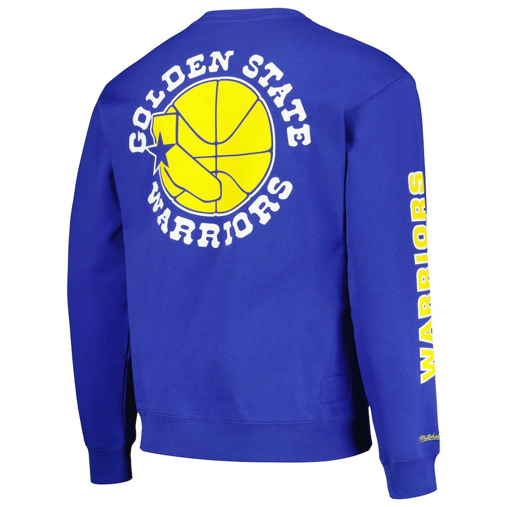 Royal Golden State Warriors Hardwood Classics There and Back Pullover Sweatshirt sale | NBA