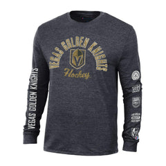 Vegas Golden Knights Champion Multi-Logo Tri-Blend Long Sleeve T-Shirt -  NHL T-shirts