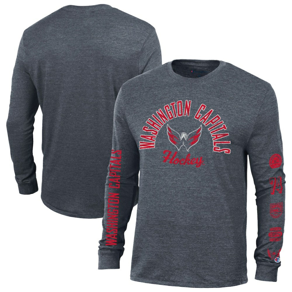 Washington Capitals Champion Multi-Logo Tri-Blend Long Sleeve T-Shirt -  NHL T-shirts