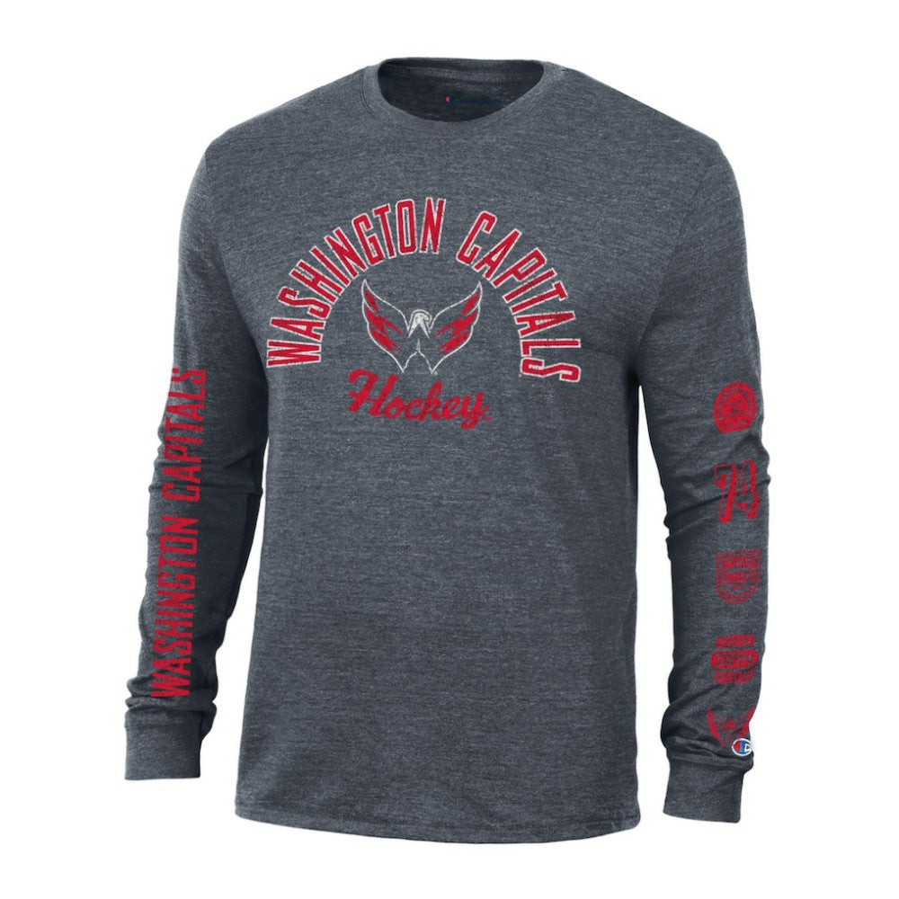 Washington Capitals Champion Multi-Logo Tri-Blend Long Sleeve T-Shirt -  NHL T-shirts