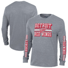 Detroit Red Wings Champion Tri-Blend Dual-Stripe Long Sleeve T-Shirt -  NHL T-shirts