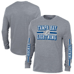 Tampa Bay Lightning Champion Tri-Blend Dual-Stripe Long Sleeve T-Shirt -  NHL T-shirts