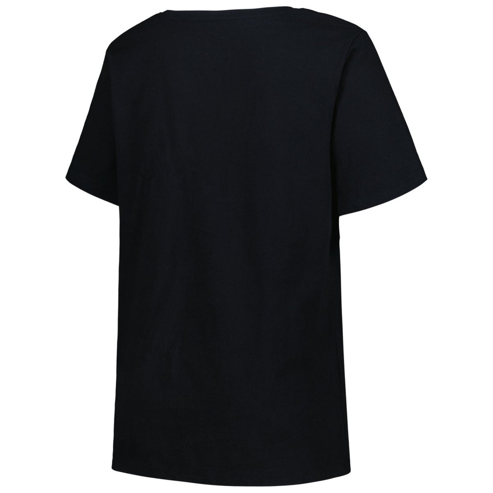 Black Memphis Grizzlies Profile Women's Plus Size Arch Over Logo V-Neck T-Shirt | NBA