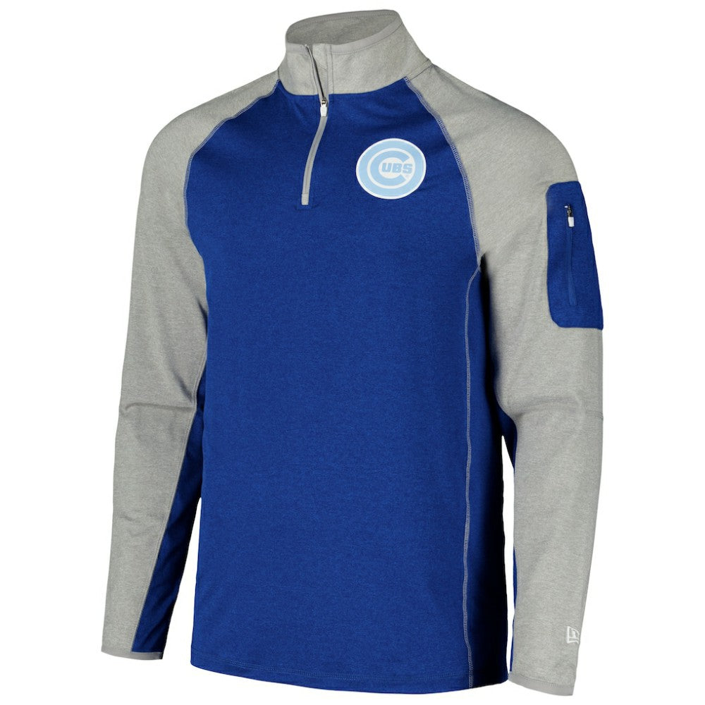 Chicago Cubs New Era Father's Day Raglan Quarter-Zip Top - MLB Tops