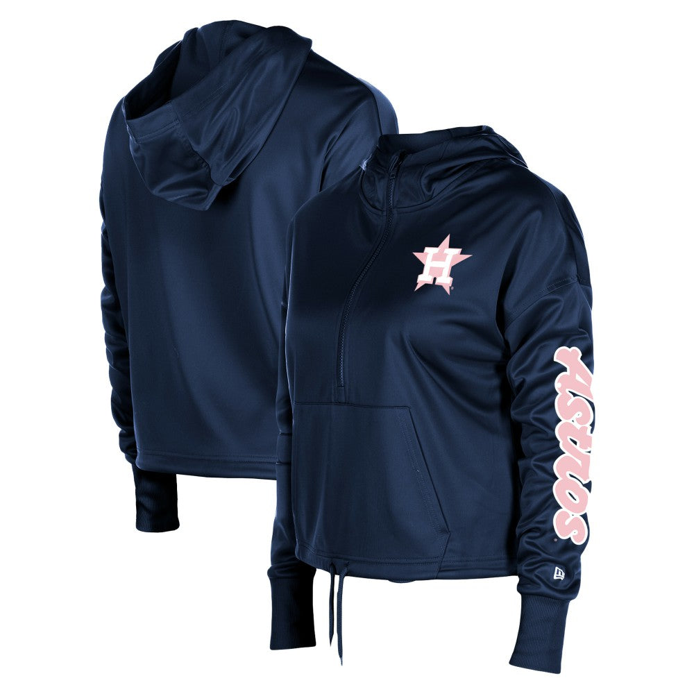 Houston Astros New Era Women's Half-Zip Hoodie - MLB Hoodies