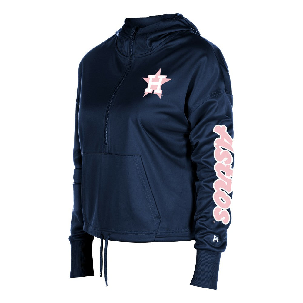 Houston Astros New Era Women's Half-Zip Hoodie - MLB Hoodies