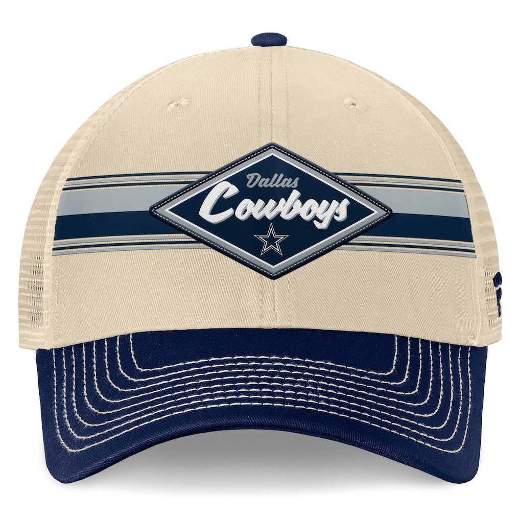 Dallas Cowboys Fundamentals Diamond Stripes Trucker Adjustable Hat | NFL Online