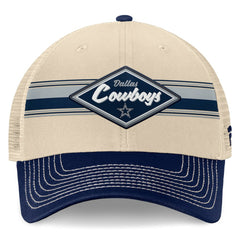 Dallas Cowboys Fundamentals Diamond Stripes Trucker Adjustable Hat | NFL Online