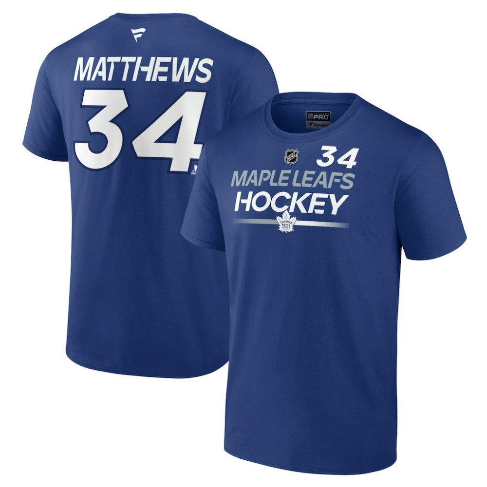 Auston Matthews Toronto Maple Leafs Fanatics  Authentic Pro Prime Name & Number T-Shirt -  NHL T-shirts