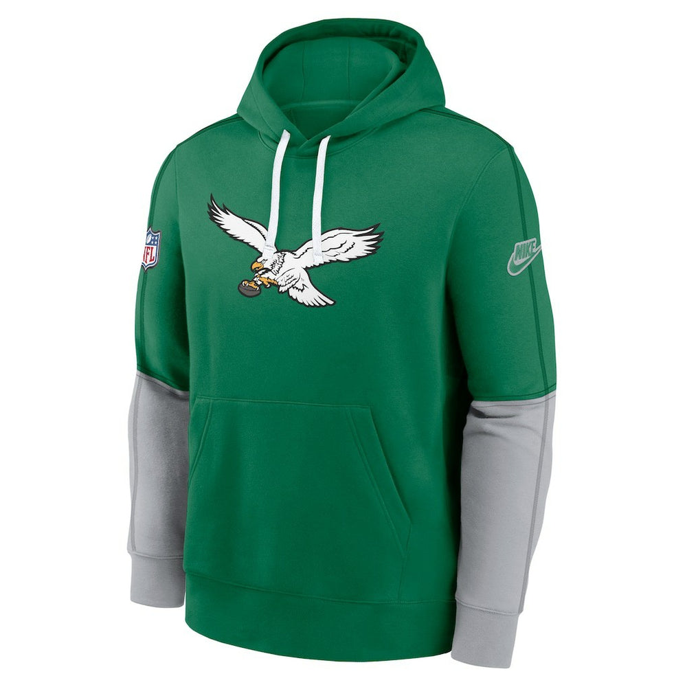 Philadelphia Eagles Throwback Logo Club Tri-Blend Pullover Hoodie | NFL New