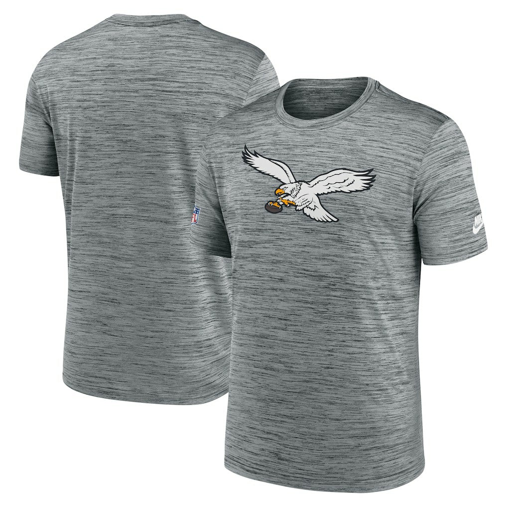 Philadelphia Eagles Sideline Velocity Throwback Logo Dri-FIT T-Shirt | NFL Sale