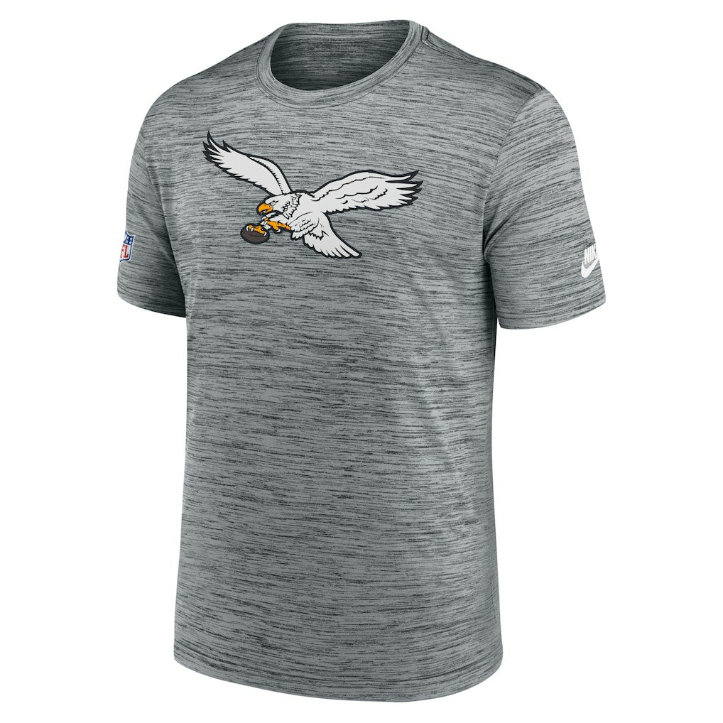 Philadelphia Eagles Sideline Velocity Throwback Logo Dri-FIT T-Shirt | NFL Sale