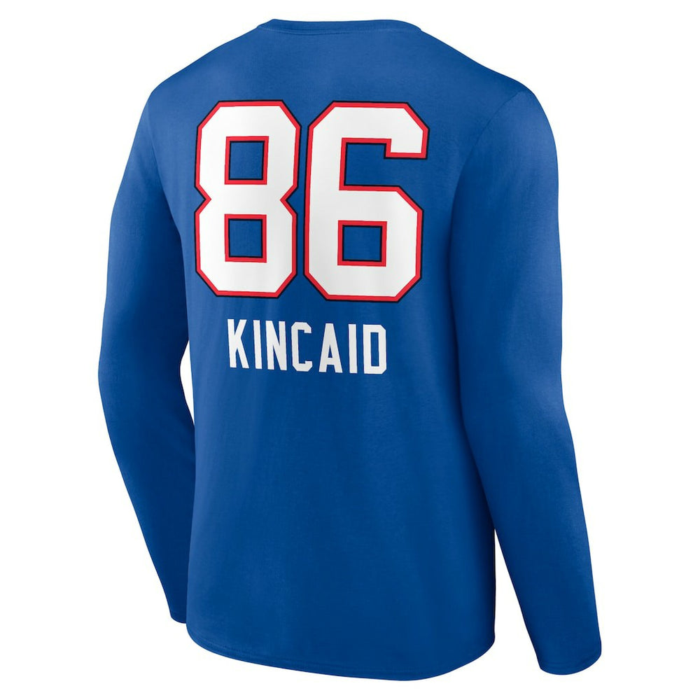 Buffalo Bills Dalton Kincaid  Team Wordmark Player Name & Number Long Sleeve T-Shirt | NFL Online