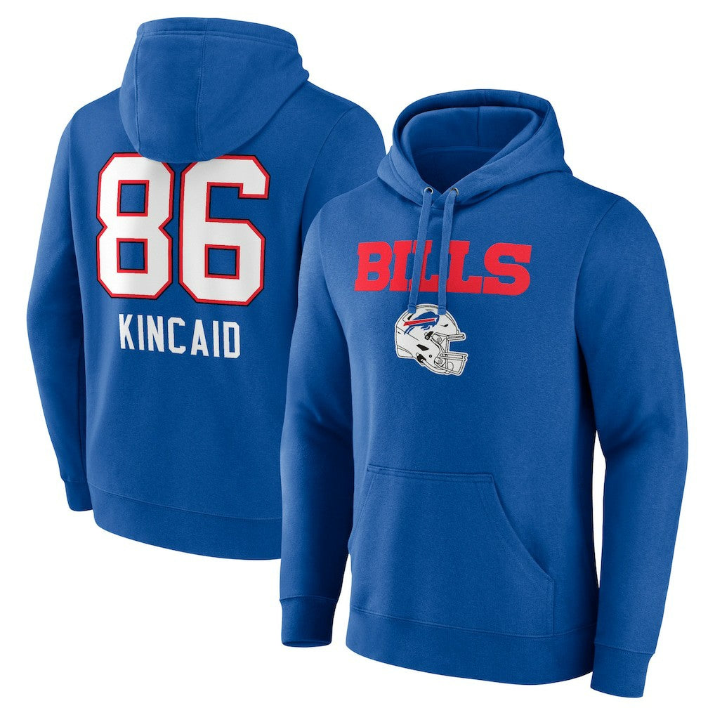 Buffalo Bills Dalton Kincaid  Team Wordmark Player Name & Number Pullover Hoodie | NFL New