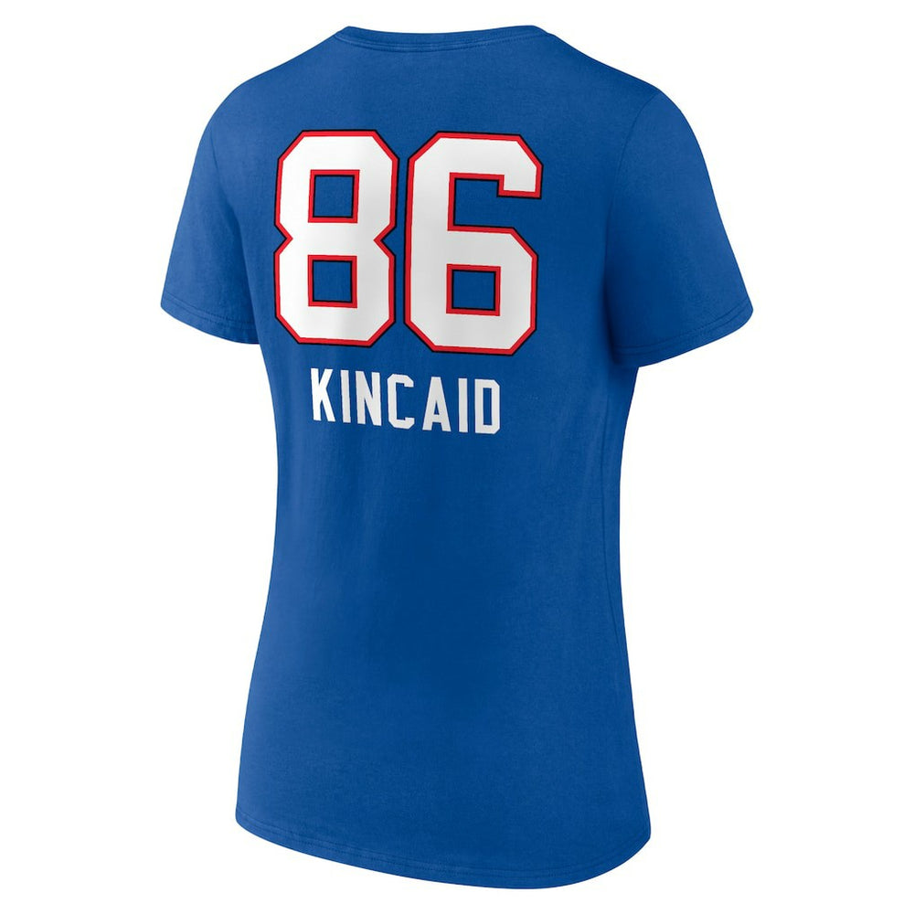 Buffalo Bills Dalton Kincaid  Women's Team Wordmark Player Name & Number V-Neck T-Shirt | NFL US