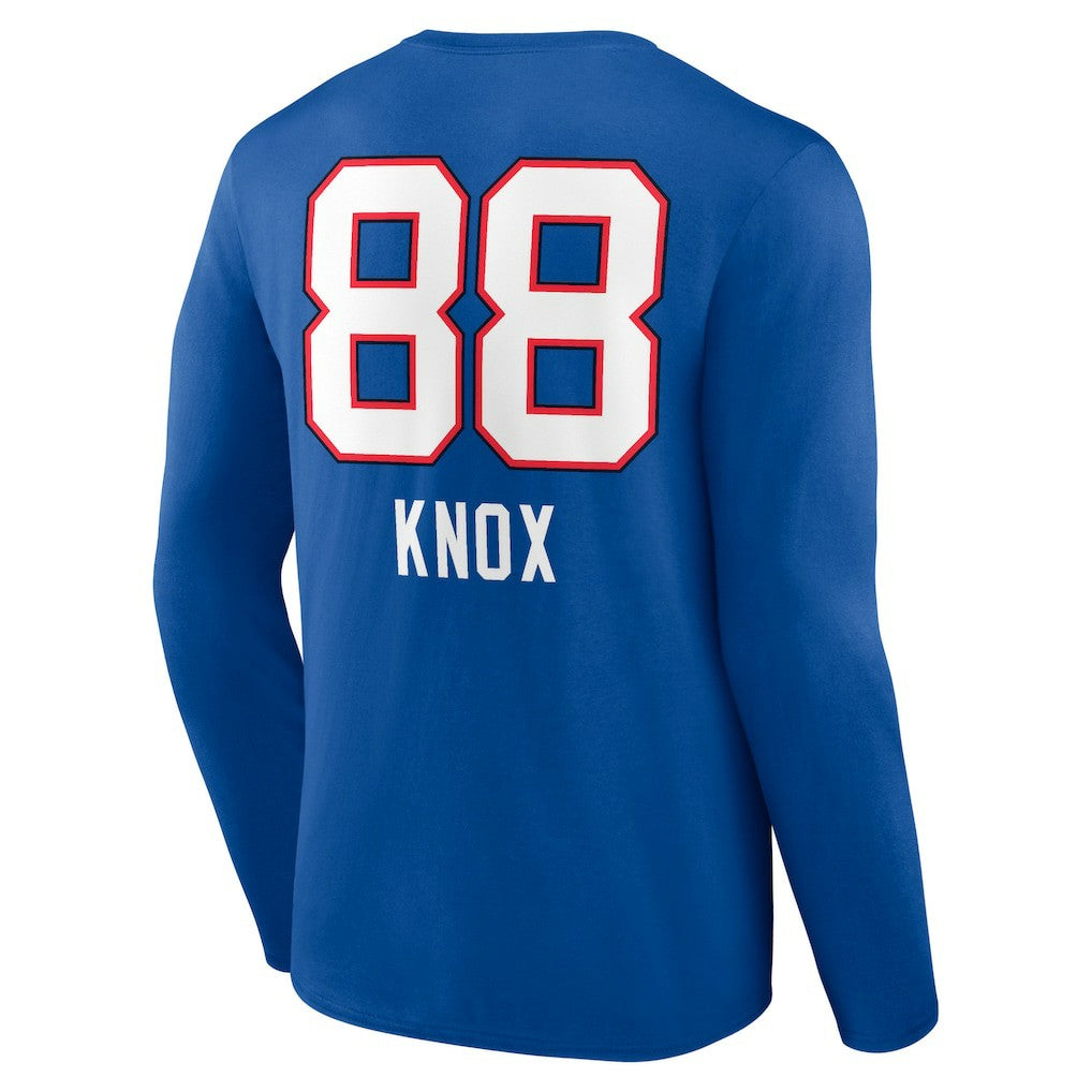 Buffalo Bills Dawson Knox  Team Wordmark Player Name & Number Long Sleeve T-Shirt | NFL Discount