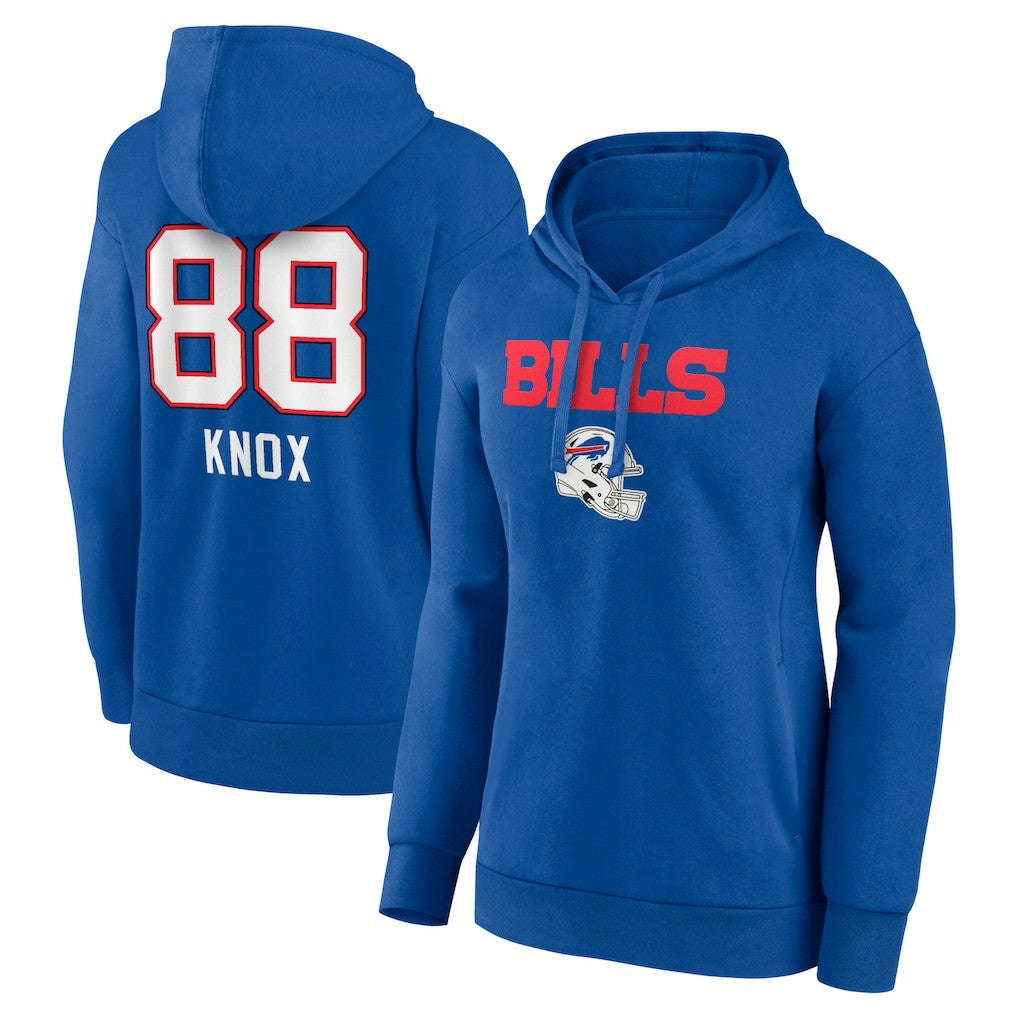 Buffalo Bills Dawson Knox  Women's Team Wordmark Player Name & Number Pullover Hoodie | NFL On sale