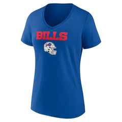Buffalo Bills Dawson Knox  Women's Team Wordmark Player Name & Number V-Neck T-Shirt | NFL Discount