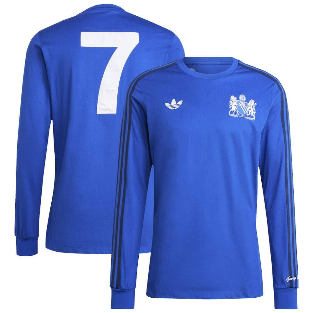 Manchester United x George Best Originals Lifestyler Long Sleeve Jersey Discount - Blue
