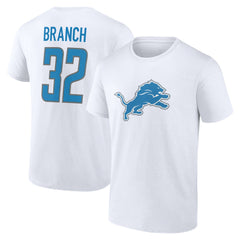 Detroit Lions Brian Branch  Icon Player Name & Number T-Shirt | NFL US