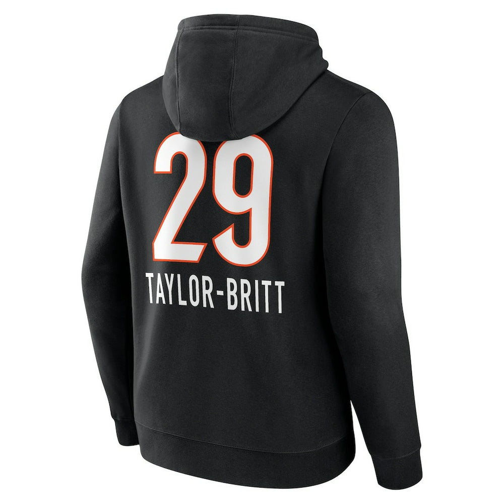 Cincinnati Bengals Cam Taylor-Britt  Team Wordmark Player Name & Number Pullover Hoodie | NFL Discount