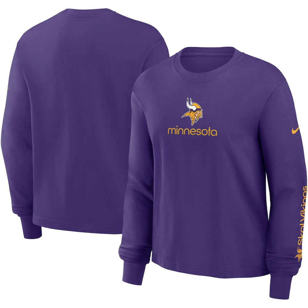 Minnesota Vikings Women's Boxy Long Sleeve T-Shirt | NFL US
