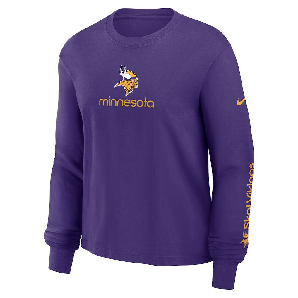 Minnesota Vikings Women's Boxy Long Sleeve T-Shirt | NFL US