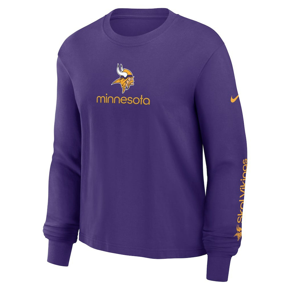 Minnesota Vikings Women's Boxy Long Sleeve T-Shirt | NFL US
