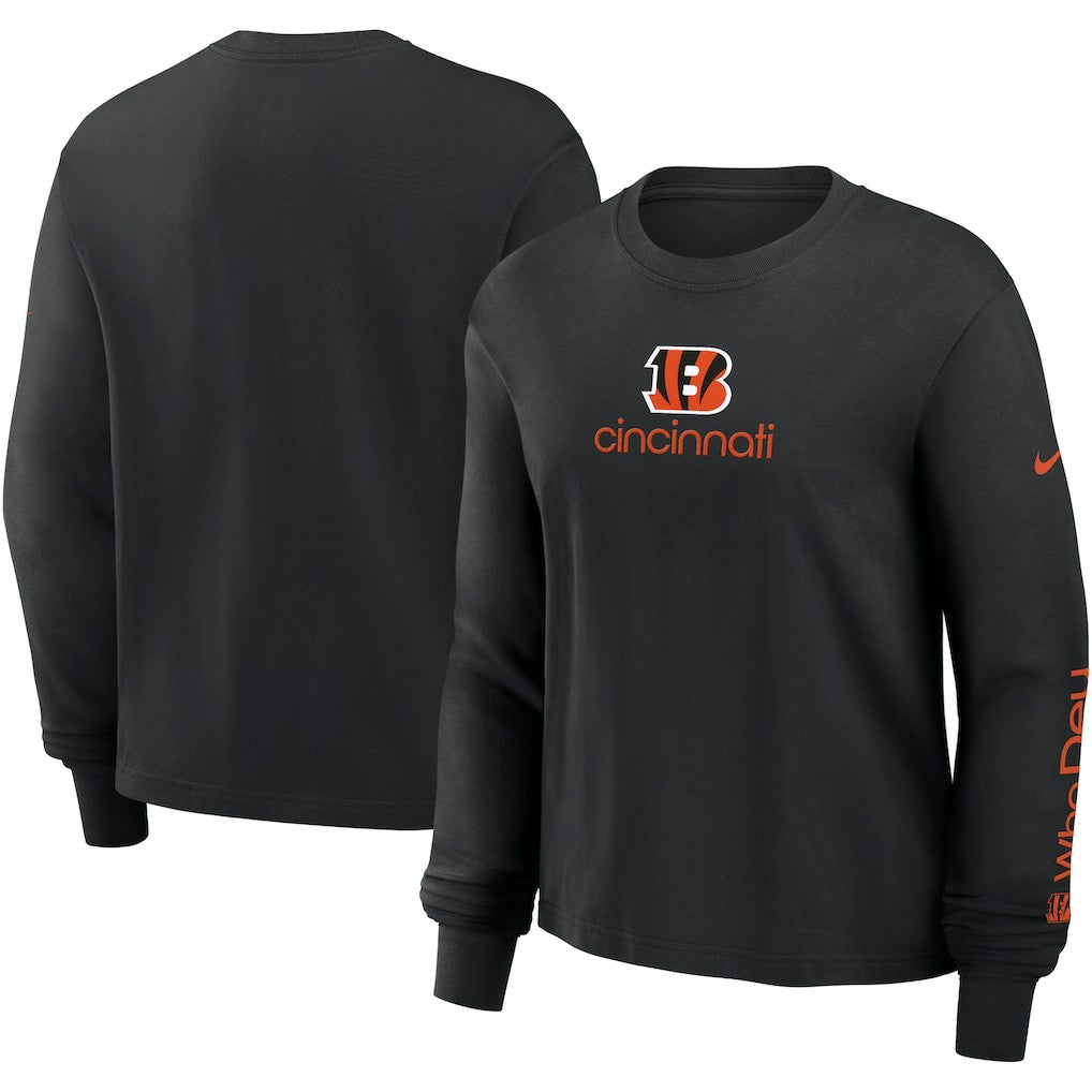 Cincinnati Bengals Women's Boxy Long Sleeve T-Shirt | NFL Outlet