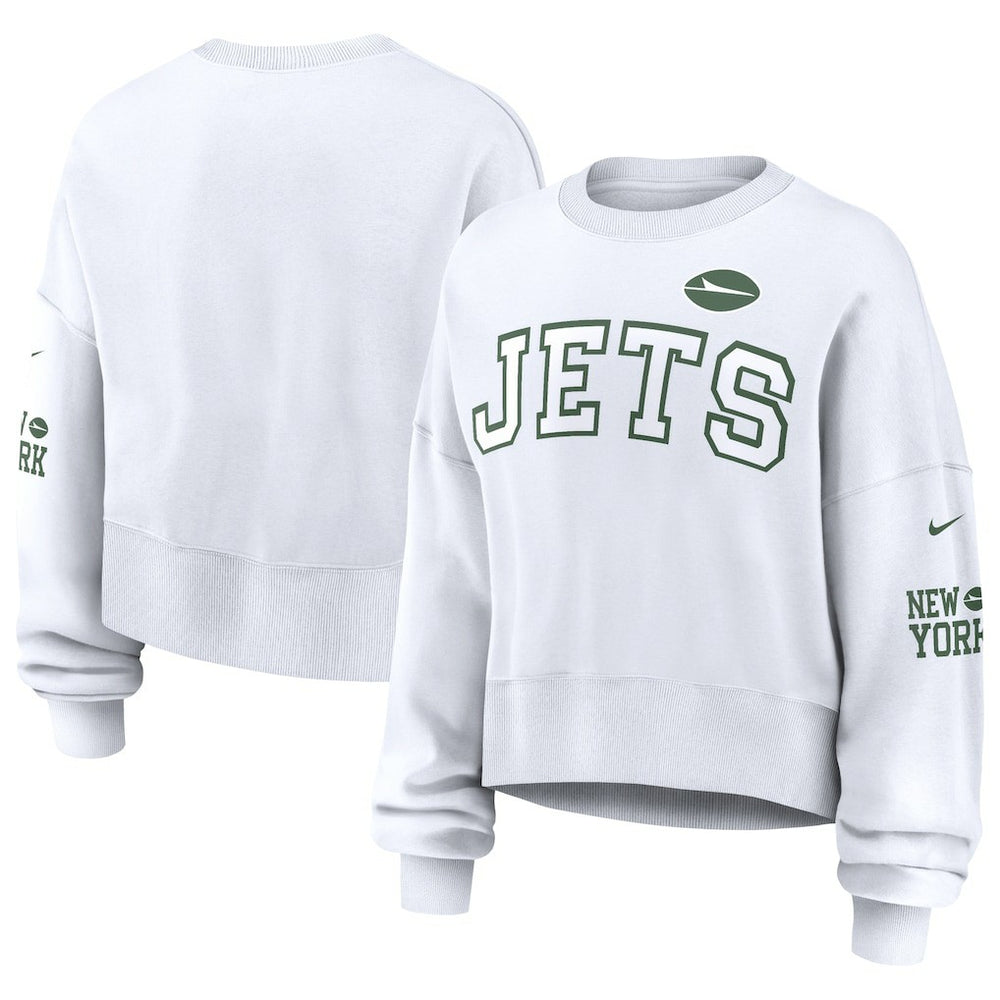 New York Jets Women's Oversized Pullover Sweatshirt | NFL Outlet
