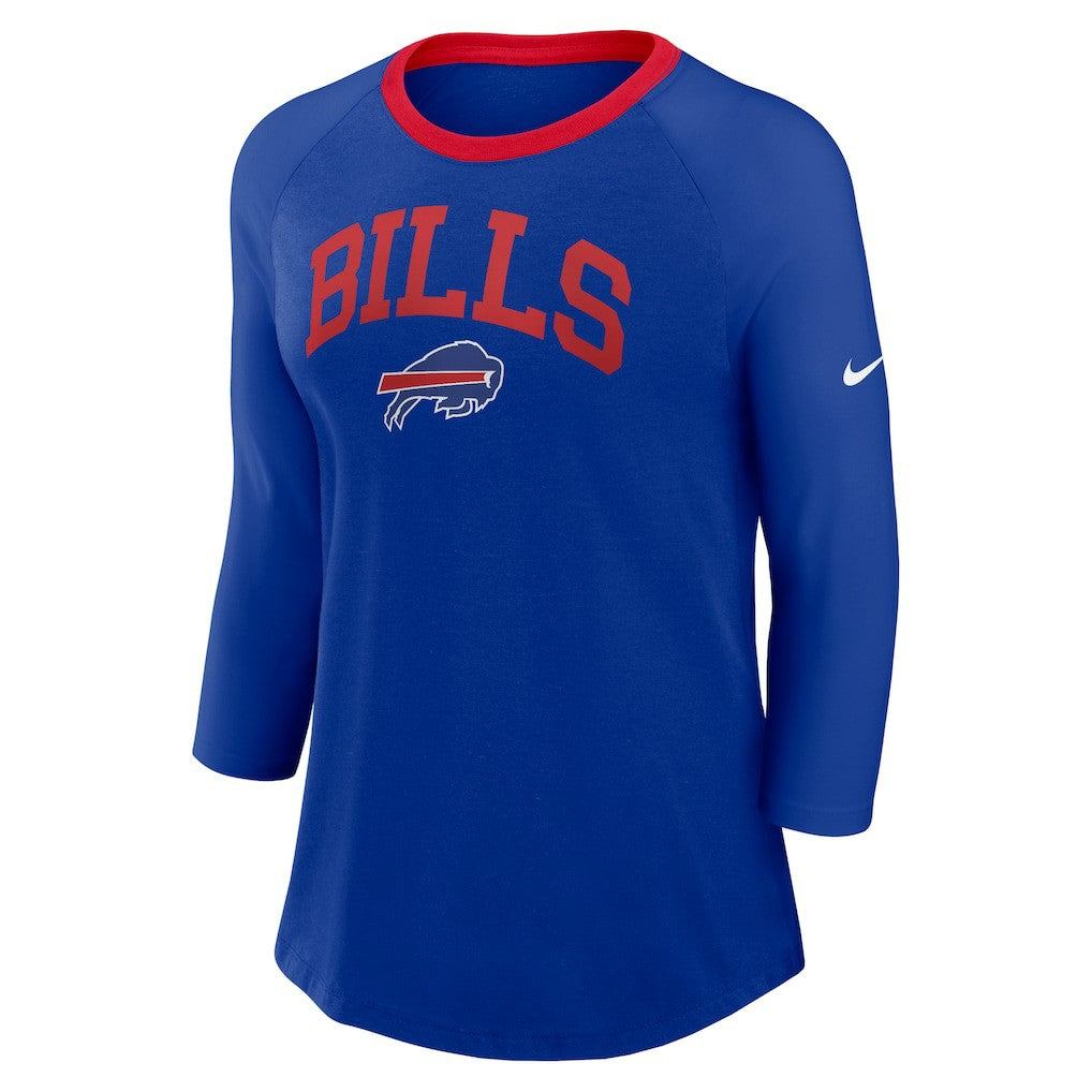 Buffalo Bills Women's 3/4 Sleeve Raglan Fashion Top | NFL Outlet