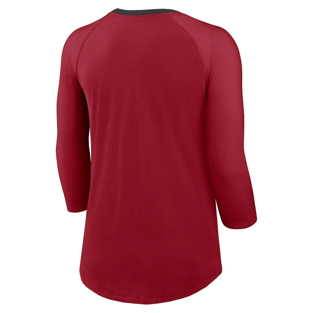 Arizona Cardinals Women's 3/4 Sleeve Raglan Fashion Top | NFL New