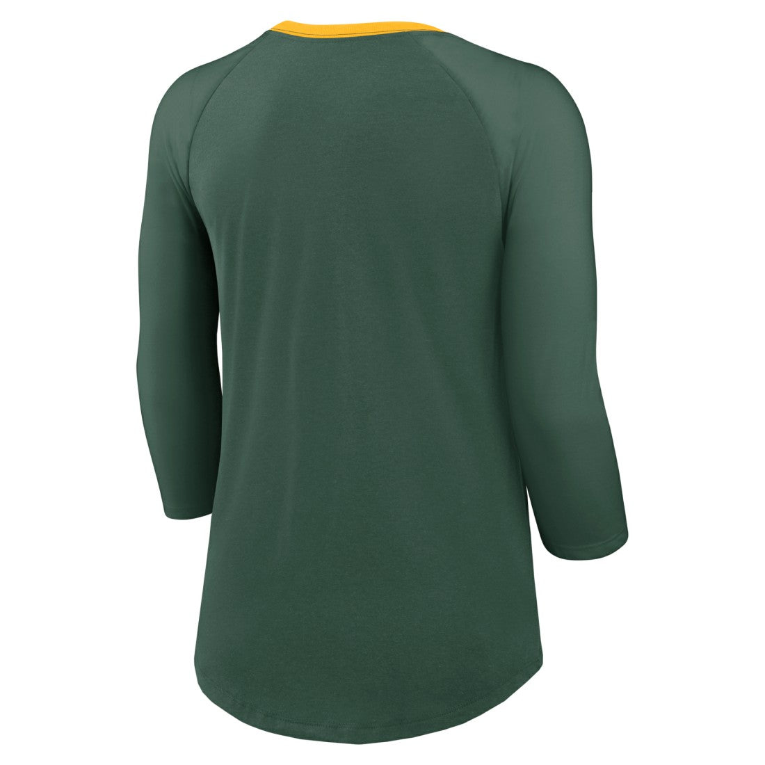 Green Bay Packers Women's 3/4 Sleeve Raglan Fashion Top | NFL Sale