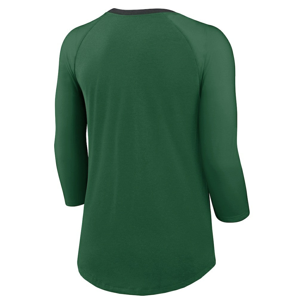 New York Jets Women's 3/4 Sleeve Raglan Fashion Top | NFL Outlet