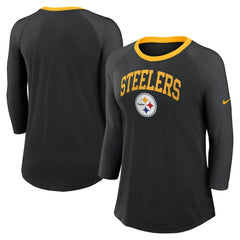 Pittsburgh Steelers Women's 3/4 Sleeve Raglan Fashion Top | NFL New
