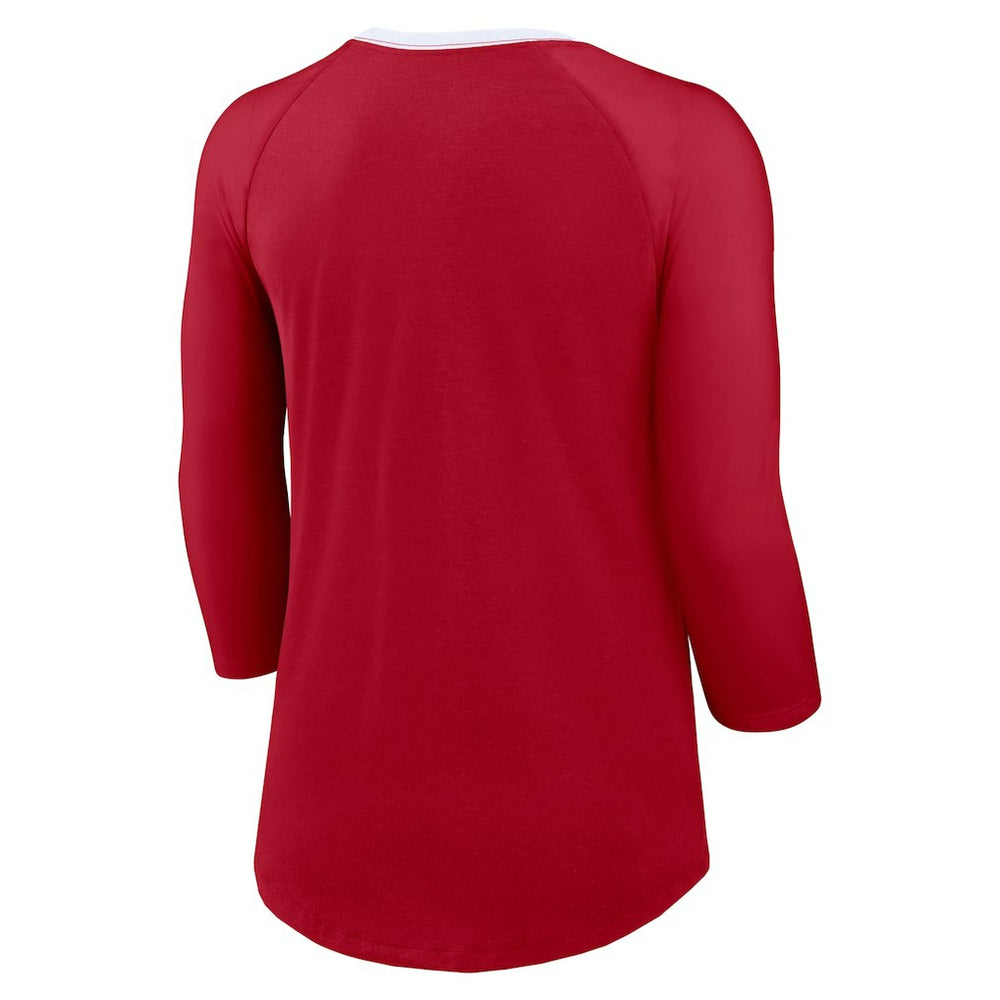 San Francisco 49ers Women's 3/4 Sleeve Raglan Fashion Top | NFL US