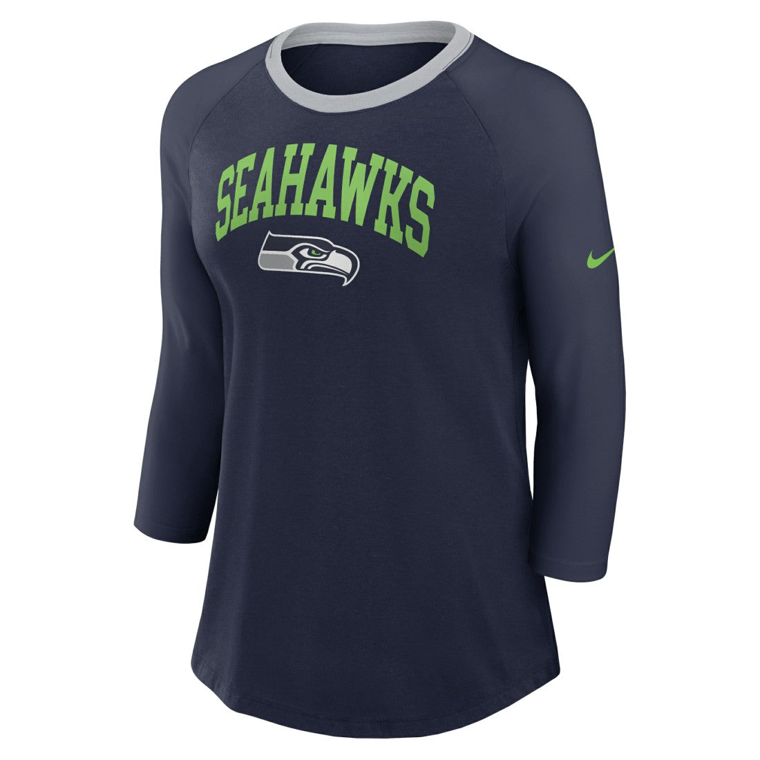 Seattle Seahawks Women's 3/4 Sleeve Raglan Fashion Top | NFL Near me