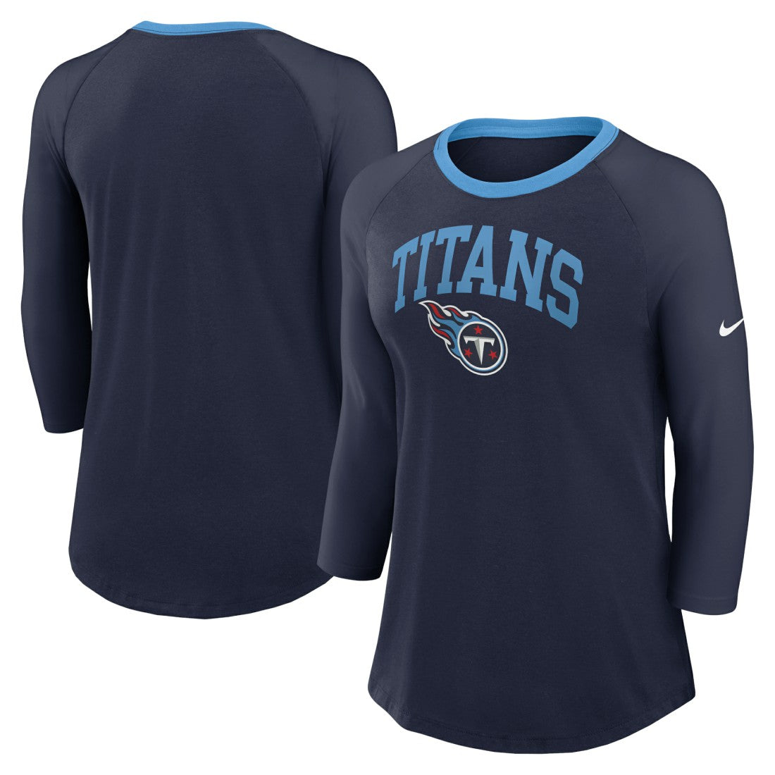 Tennessee Titans Women's 3/4 Sleeve Raglan Fashion Top | NFL Online