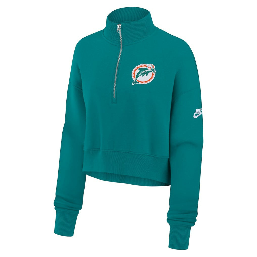 Miami Dolphins Women's Rewind Phoenix Half-Zip Sweatshirt | NFL Online