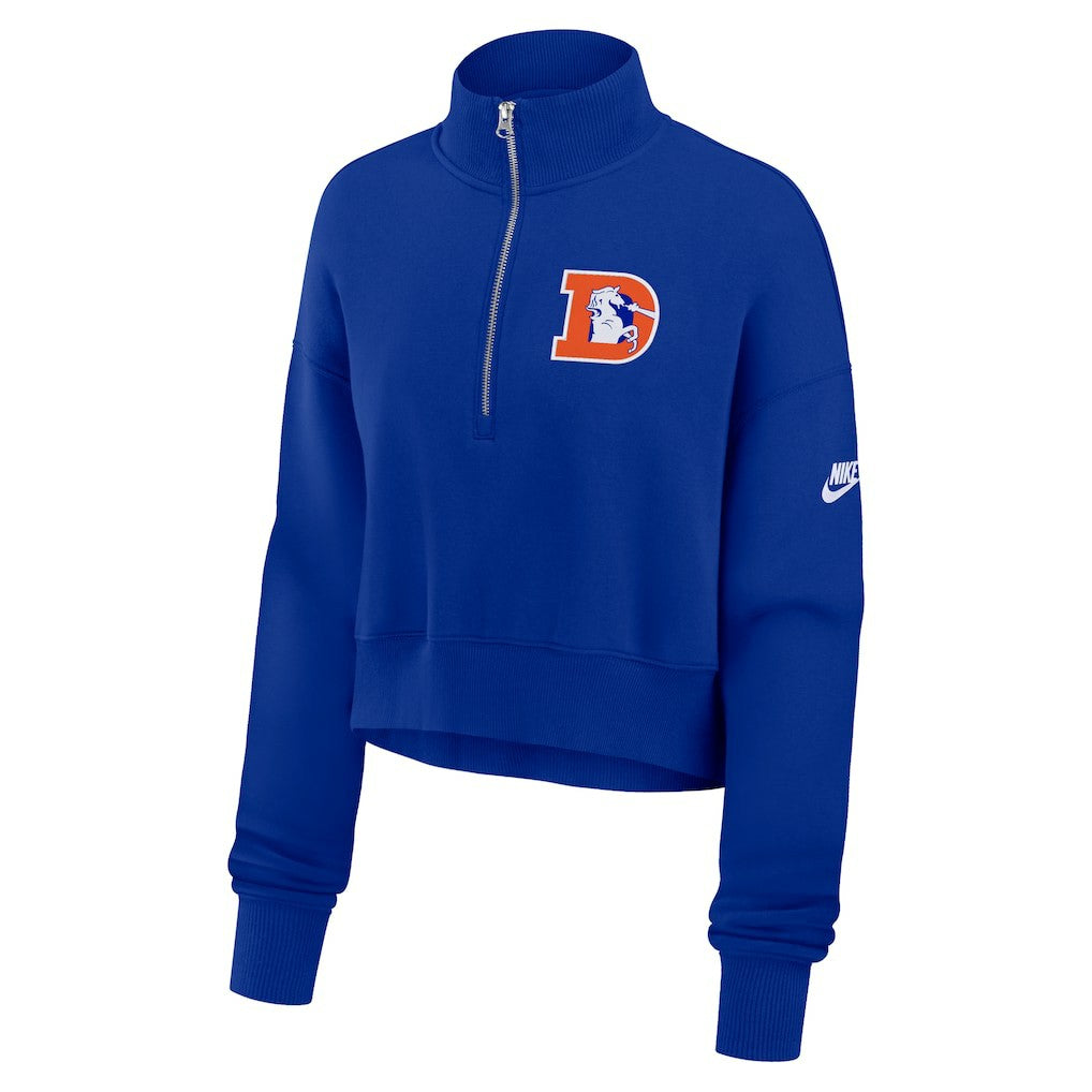 Denver Broncos Women's Rewind Phoenix Half-Zip Sweatshirt | NFL Online