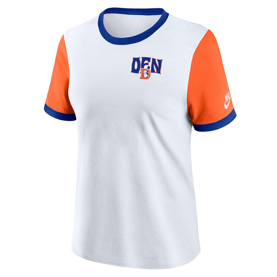 Denver Broncos Women's Rewind Ringer T-Shirt | NFL Outlet