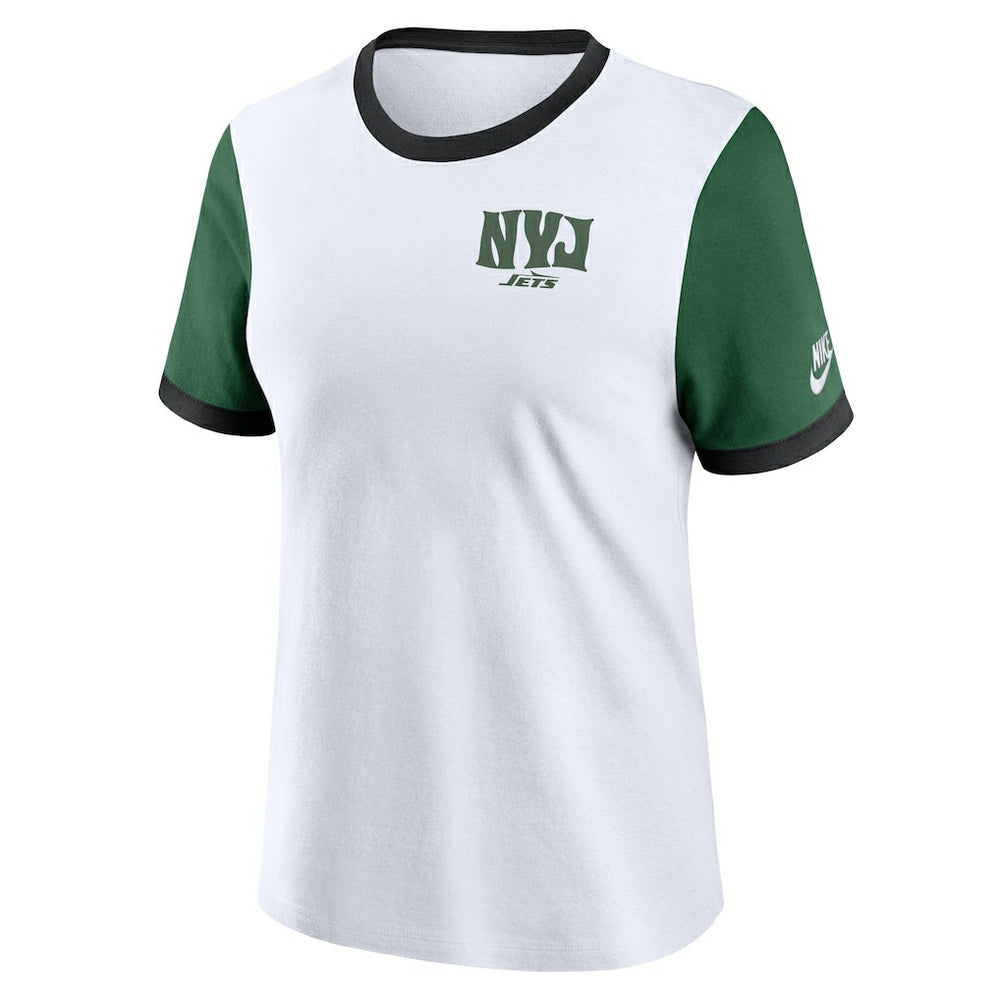 New York Jets Women's Rewind Ringer T-Shirt | NFL New