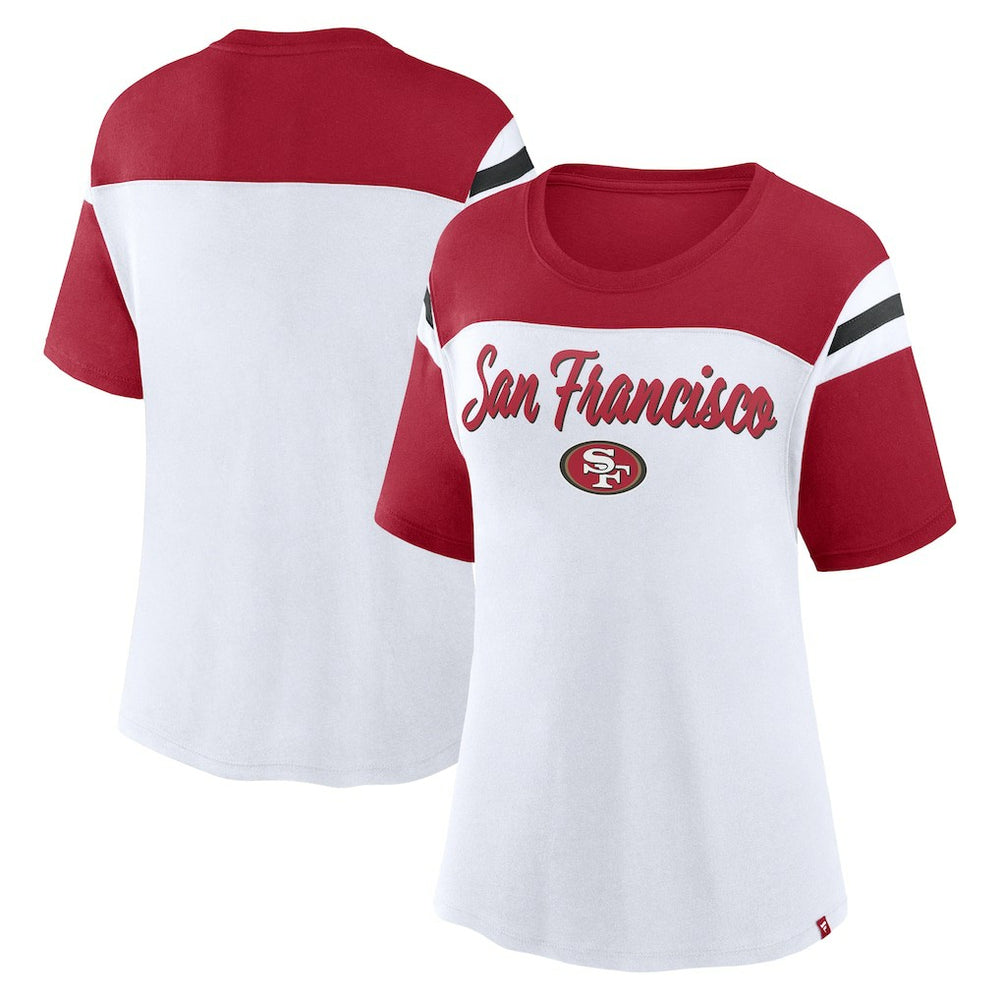 San Francisco 49ers Women's Cheer Chant Fashion Crop Top | NFL Outlet